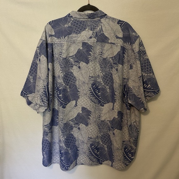 Tommy Bahama The Coconut Point Monstera Montage Shirt Blue‎ Floral Size 2XLB - Picture 5 of 7